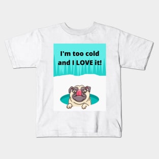 Ice Dog's Ice Bath Kids T-Shirt